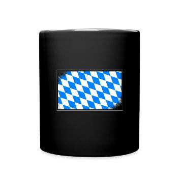 Bavaria Flag Used Look Bavarian Flag Vintage - Full Colour Mug - black - Front