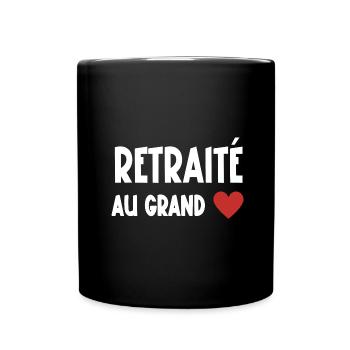 retraité au grand cœur - Mug uni - noir - Devant