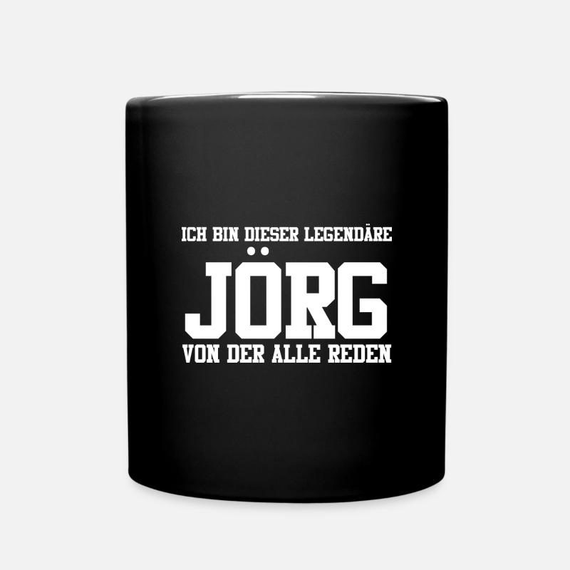 Jörg Name Design - Tasse einfarbig - Schwarz