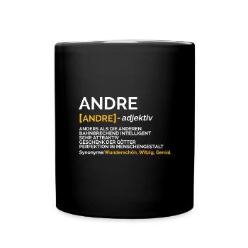Andre - Tasse einfarbig - Schwarz - Vorne