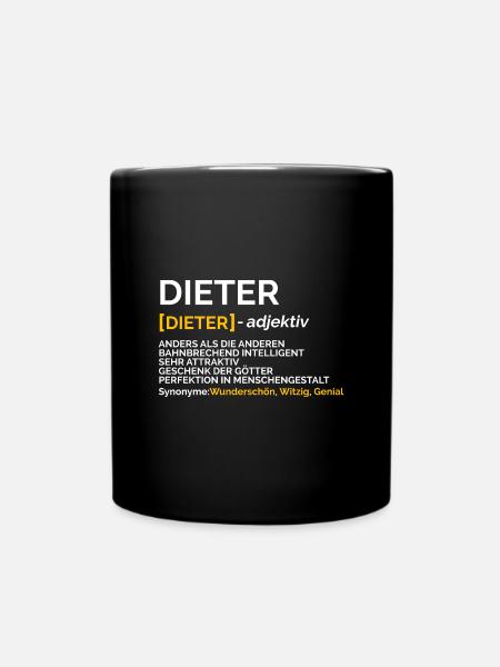 Dieter - Tasse einfarbig - Schwarz