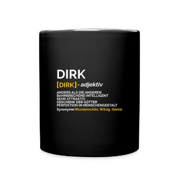 Dirk - Tasse einfarbig - Schwarz - Vorne