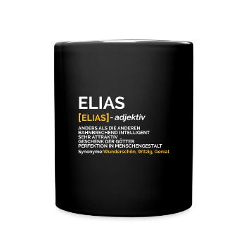 Elias - Tasse einfarbig - Schwarz - Vorne