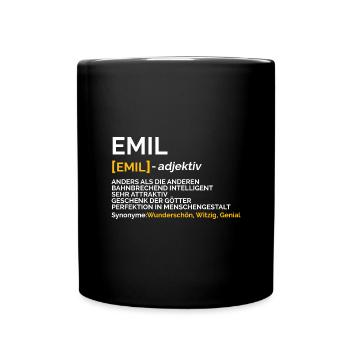 Emil - Tasse einfarbig - Schwarz - Vorne