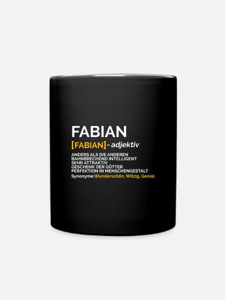 Fabian - Tasse einfarbig - Schwarz