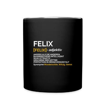 Felix - Tasse einfarbig - Schwarz - Vorne