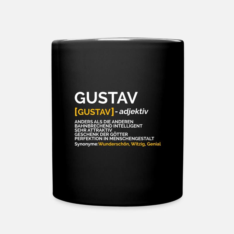 Gustav - Tasse einfarbig - Schwarz