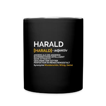 Harald - Tasse einfarbig - Schwarz - Vorne