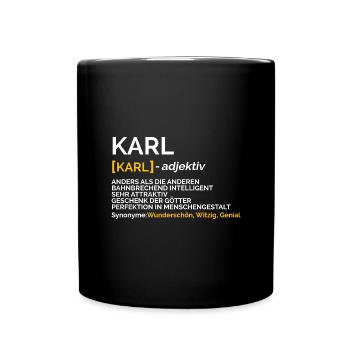 Karl - Tasse einfarbig - Schwarz - Vorne