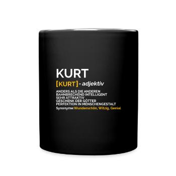 Kurt - Tasse einfarbig - Schwarz - Vorne