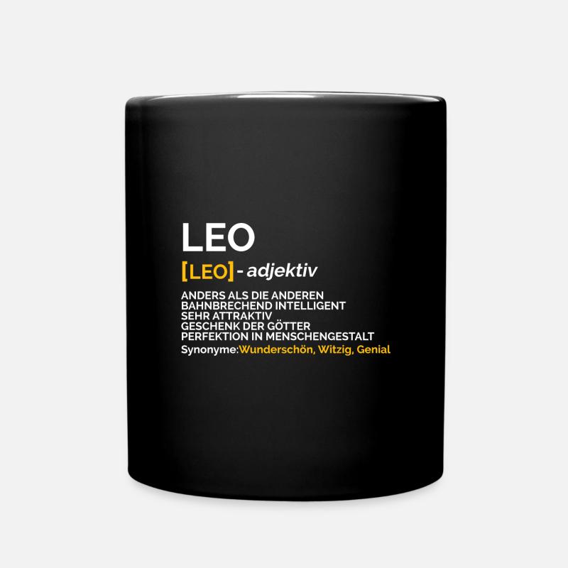 Leo - Tasse einfarbig - Schwarz