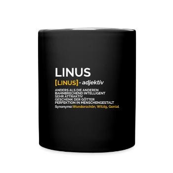 Linus - Tasse einfarbig - Schwarz - Vorne