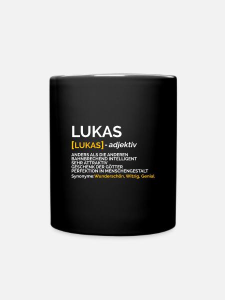 Lukas - Tasse einfarbig - Schwarz