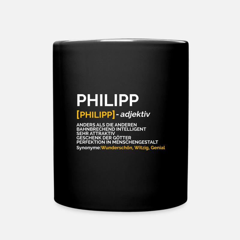 Philipp - Tasse einfarbig - Schwarz