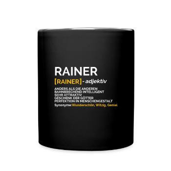 Rainer - Tasse einfarbig - Schwarz - Vorne