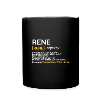 Rene - Tasse einfarbig - Schwarz - Vorne