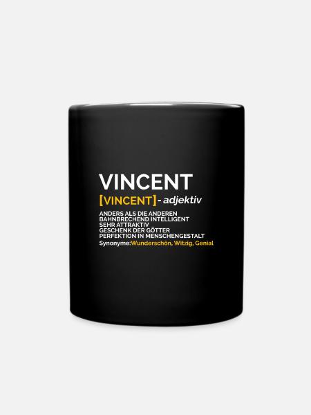 Vincent - Tasse einfarbig - Schwarz