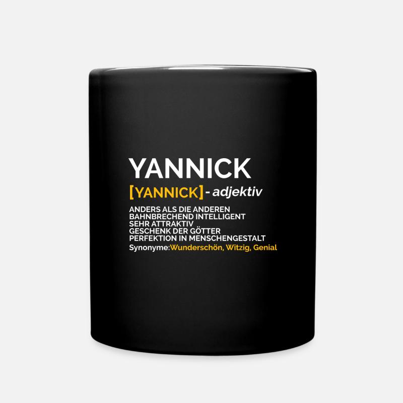 Yannick - Tasse einfarbig - Schwarz