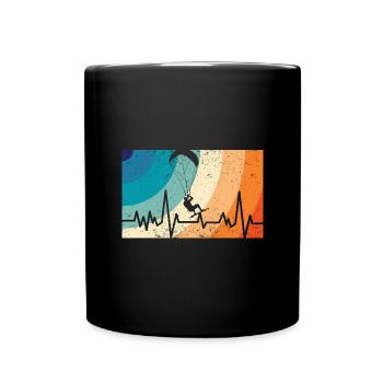 Kitesurfing - Tasse einfarbig - Schwarz - Vorne