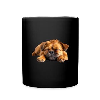 Brussels Griffon - Tasse einfarbig - Schwarz - Vorne