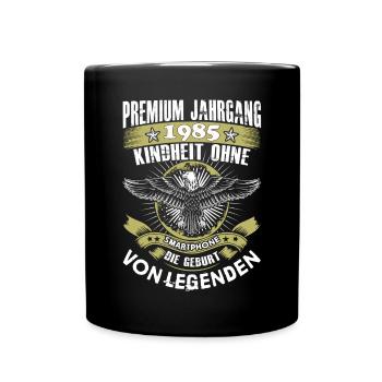 Jahrgang 1985 - Tasse einfarbig - Schwarz - Vorne