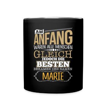 MARIE - die Besten - Tasse einfarbig - Schwarz - Vorne