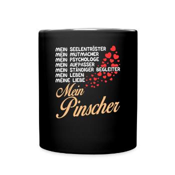 Pinscher - Mein - Tasse einfarbig - Schwarz - Vorne