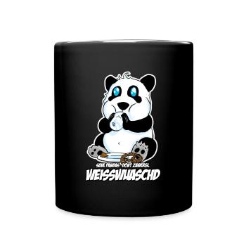Save Pandas! Dont zawergl Weisswuaschd! - Tasse einfarbig - Schwarz - Vorne