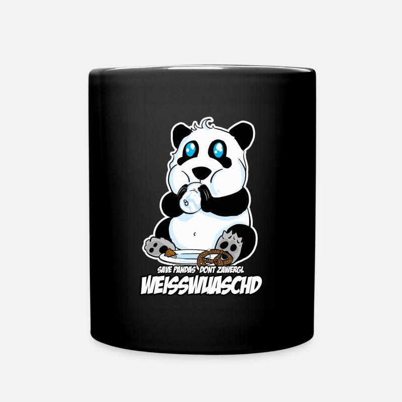 Save Pandas! Dont zawergl Weisswuaschd! - Tasse einfarbig - Schwarz