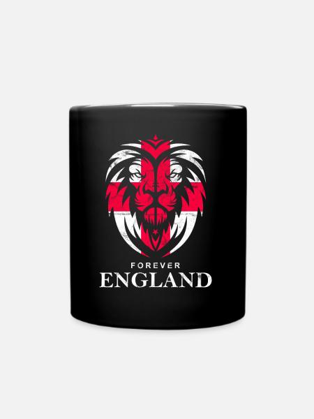 ANGLETERRE LIONHEAD ST. GEORGE CROSS USED LOOK - Mug uni - noir