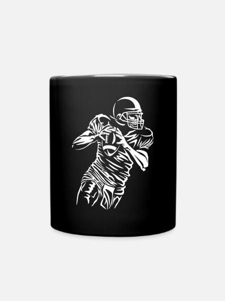 Football Wide Receiver - Tasse einfarbig - Schwarz