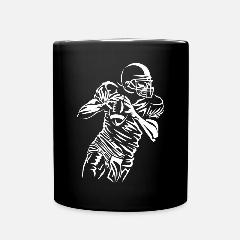Football Wide Receiver - Tasse einfarbig - Schwarz