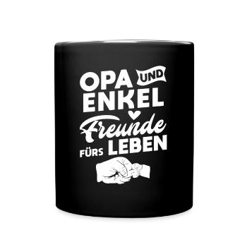 OPA UND ENKEL FREUNDE FÜRS LEBEN - Tasse einfarbig - Schwarz - Vorne