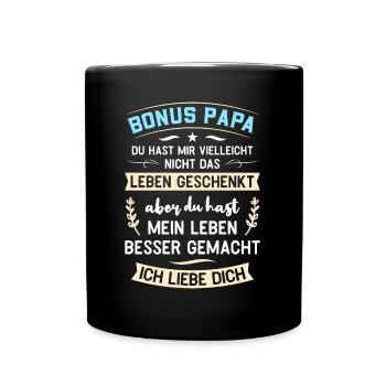 BONUS PAPA ICH LIEBE DICH - Tasse einfarbig - Schwarz - Vorne