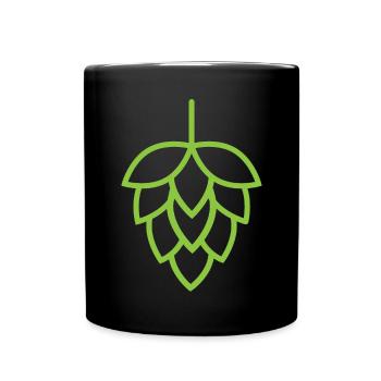 Houblon de bière - Mug uni - noir - Devant
