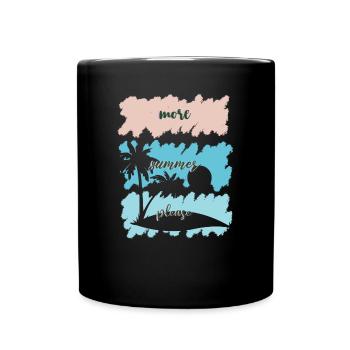Sommer - Tasse einfarbig - Schwarz - Vorne