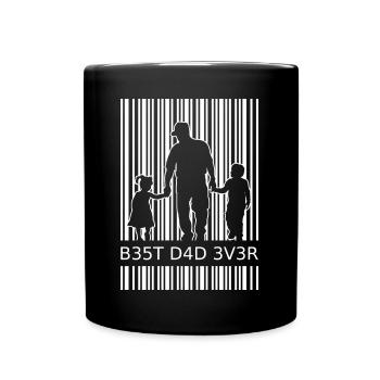 Father of two with daughter and son Dad gift - Full Colour Mug - black - Front