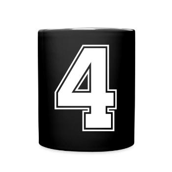 Maillot numéro 4 - Mug uni - noir - Devant