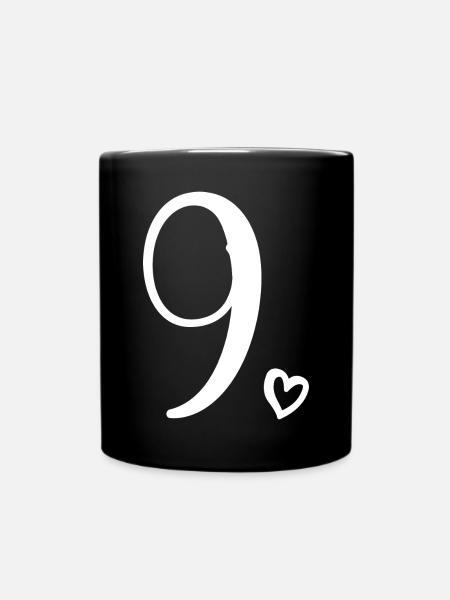 9. Geburtstag Kinder Mädchen 9 Jahre alt Süß Nummer 9 - Tasse einfarbig - Schwarz