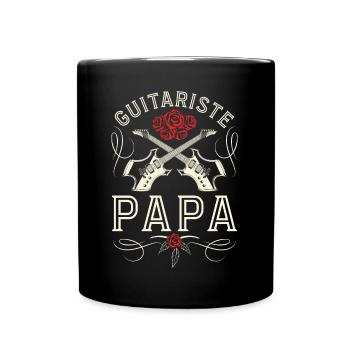 Père Qui Adore La Guitare - Papa Guitariste - Mug uni - noir - Devant