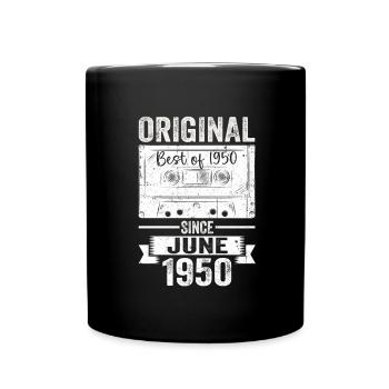 Original June 1950 72nd Birthday Gift Men - Full Colour Mug - black - Front