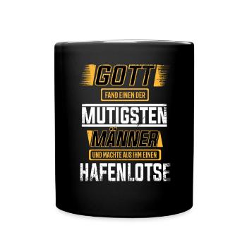 Hafenlotse, einer der mutigsten Männder der Welt - Tasse einfarbig - Schwarz - Vorne