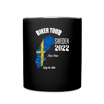 Biker Tour 2022 Sweden Motorcycle Tour Holiday - Full Colour Mug - black - Front