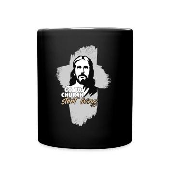 Go to church... Jesus Christ. Pastor - Full Colour Mug - black - Front