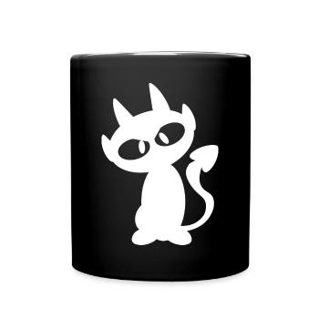 Kleiner böser weißer Teufel T-Shirt - Tasse einfarbig - Schwarz - Vorne