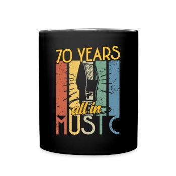 Vintage Musician 1954 70 Jahre Jubiläum - Tasse einfarbig - Schwarz - Vorne