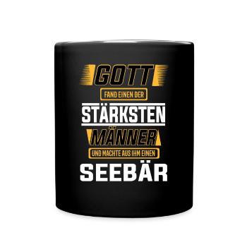 Seebär, einer der stärksten Männer der Welt Shirt - Tasse einfarbig - Schwarz - Vorne