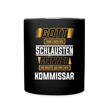 Kommissar einer der schlausten Männer der Welt - Tasse einfarbig - Schwarz - Vorne