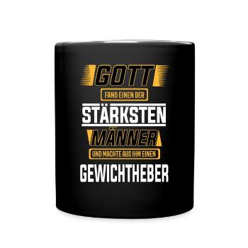 Gewichtheber einer der stärksten Männer der Welt - Tasse einfarbig - Schwarz - Vorne
