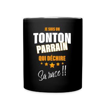Tonton Parrain Le Mien C'est le meilleure - Mug uni - noir - Devant